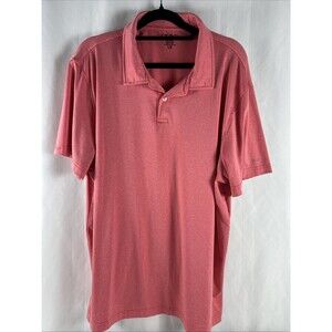 Men’s Izod Short Sleeve Golf Polo Size L Coral Color